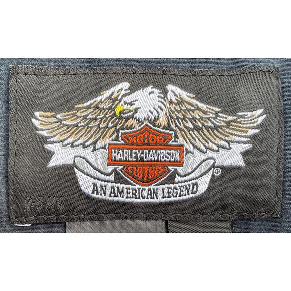 Harley Davidson Long Sleeve Shirt Men's SZ XXL Embroidered Skull Back‎ Logo - Picture 7 of 11